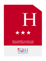 Plaque hôtel 3 étoiles pour classement hébergement touristique